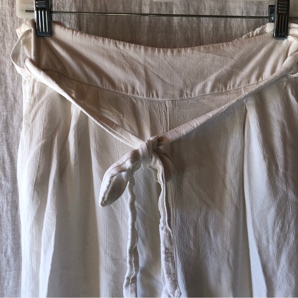 Amuse Society wide leg lined flowing boho pants front tie elastic waist size S - Picture 3 of 11